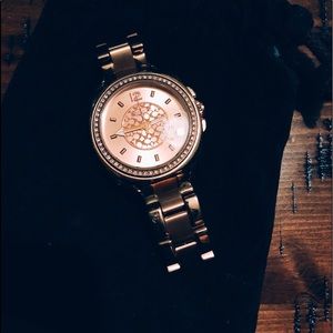 Rose gold coach watch